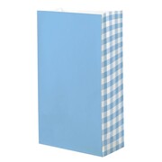 Blue Gingham Paper Party Loot Bags Pk 8