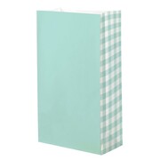 Green Gingham Paper Party Loot Bags Pk 8