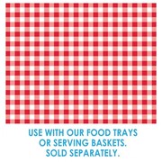 Greaseproof Paper Red Gingham Tray Liner 20x25cm Pk 8