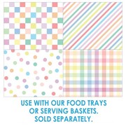 Greaseproof Paper Pastel Patterns Tray Liner 20x25cm Pk 8