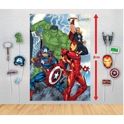 Avengers Giant Poster Backdrop & Photo Props Kit