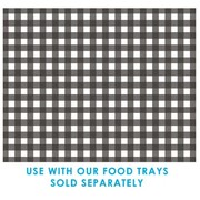 Greaseproof Paper Black Gingham Tray Liner 20x25cm Pk 8