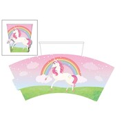 Unicorn Paper Cup Sleeves Pk 8