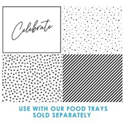 Greaseproof Paper Black Celebrate Tray Liner 20x25cm Pk 8