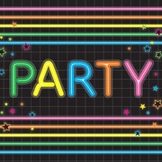 Neon Party Paper Lunch Napkins 2 Ply Pk 20