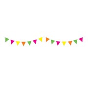 Mini Neon Flags Bunting Banner Decoration 3m