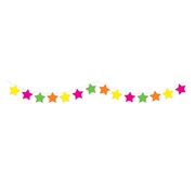 Mini Neon Stars Bunting Banner Decoration 3m