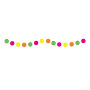 Mini Neon Circles Bunting Banner Decoration 3m