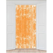 Neon Orange Tinsel Curtain Backdrop Decoration 1m x 2m