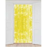 Neon Yellow Tinsel Curtain Backdrop Decoration 1m x 2m
