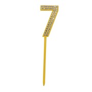 Gold Diamante Number 7 Seven Cake Topper