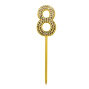 Gold Diamante Number 8 Eight Cake Topper