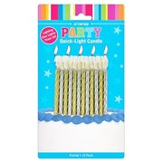 Quick Light Formal Assorted Party Cake Candles Pk 12