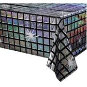 Disco Party Iridescent Foil Table Cover 100x270cm