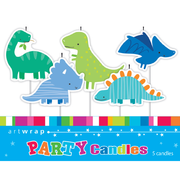 Dinosaurs Party Cake Candles Pk 5