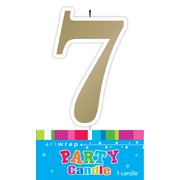#7 Gold Party Candle Pk 1