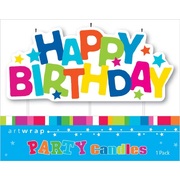 Bright Happy Birthday Party Cake Candle (Pk 1)