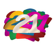 Number 21 Giant Foil Cutout Confetti Assorted Colours Pk 30 