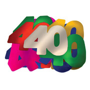 Number 40 Giant Foil Cutout Confetti Assorted Colours Pk 30 