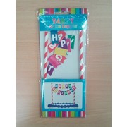 Assorted Colour Happy Birthday Bunting Cake Topper Pk 1