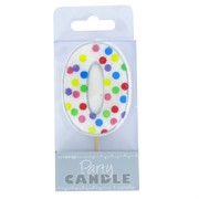 Party Candle Polka Dots #0 Pk1 