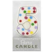 Party Candle Polka Dots #5 Pk1 