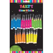 Mixed Colour 10cm Glow Sticks with Lanyard (Pk 25)