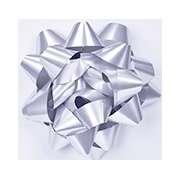 Large Silver Gift Wrap Bow (Pk 1)