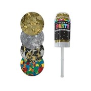 Paper Confetti Push Popper Assorted Colours