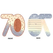 70th Birthday Invitations Pk 8