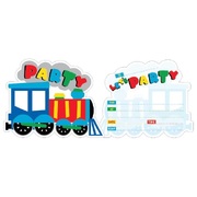 Train Lets Party Invitations & Envelopes (Pk 8)