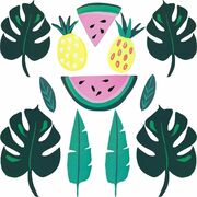 Tropical Party Wall Decorations Pk 12