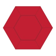 Red Hexagon Paper Plates 26cm (Pk 8)