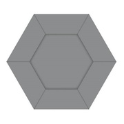 Silver Hexagon Paper Plates 26cm (Pk 8)