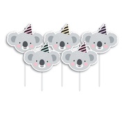 Koala Party Cake Candles (Pk 5)