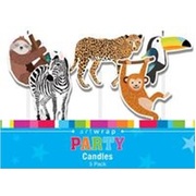 Jungle Animals Party Candles Pk 5