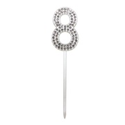 Diamante Number 8 Eight Cake Topper