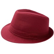 Red Maroon Burgundy Fedora Hat Adult Size