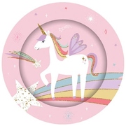 Unicorn 9in Paper Plates (Pk 8)