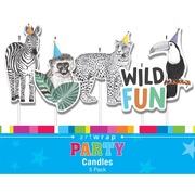 Jungle Party Wild Fun Cake Candles (Pk 5)