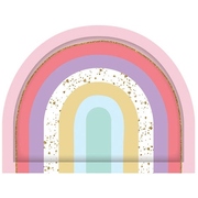 Rainbow Shape Paper Plates (Pk 8)