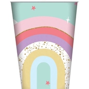 Rainbow Paper Party Cups (Pk 8)