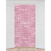 Pink Foil Backdrop Decoration 90 x 200cm