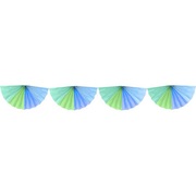 Pastel Blues Paper Fan Garland Decoration (4m)