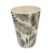 Bamboo Fibre Leafy Design Cups 14cm Pk 4