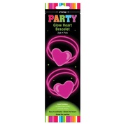 Pink Heart Glow Stick Party Bracelets (Pk 2)
