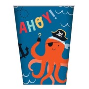 Pirate Ships Ahoy Paper Cups 250ml Pk 8