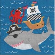 Pirate Ships Ahoy Lunch Napkins 2 Ply Pk 20