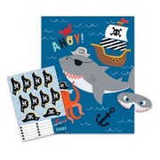 Pirate Ships Ahoy Stick The Hat on The Shark Party Game 