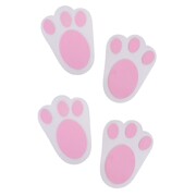 EVA Easter Bunny Paw Prints Decorations Pk 4